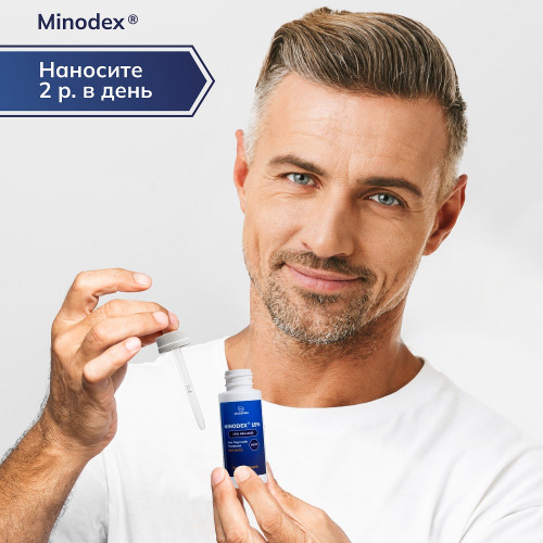 Лосьон с миноксидилом Minodex 15%, 6 флаконов и мезороллер